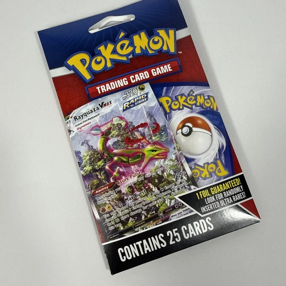 Pokémon Trading Card Game 25 Card Lot Rayquaza VMAX Foil 1 Foil Guaranteed